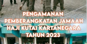 Satpol PP Kukar melaksanakan kegiatan pengamanan pemberangkatan Jemaah Haji Tahun 2023